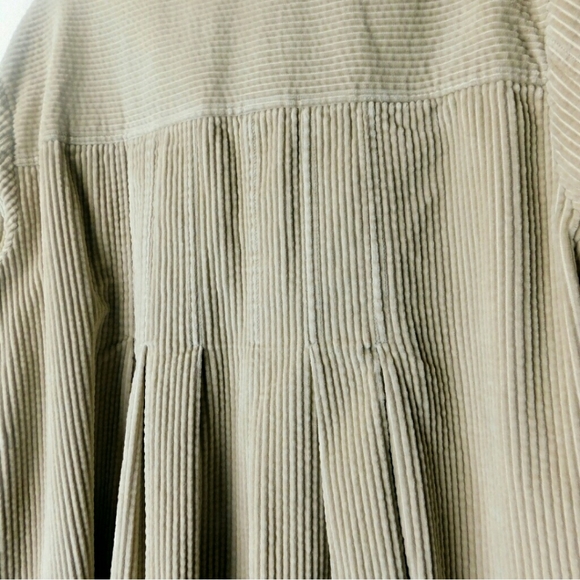 J. Jill Corduroy coat Faux Fur Accents Tan Large - Picture 7 of 8